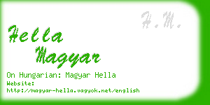 hella magyar business card